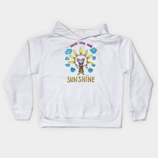 Make Your Own Sunshine - Cute Whimsical Mouse Watercolor Illustration Kids Hoodie